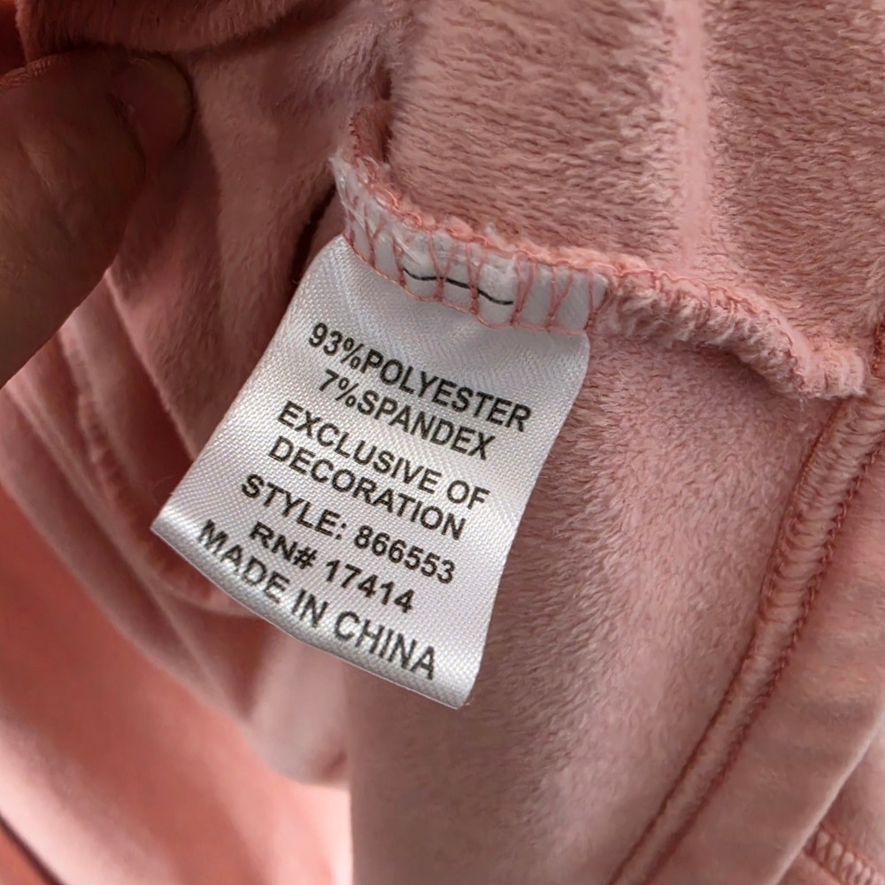 Miss Elaine Robe Velour Pink Embroidered Zip Front Long Loungewear Small - Picture 6 of 8